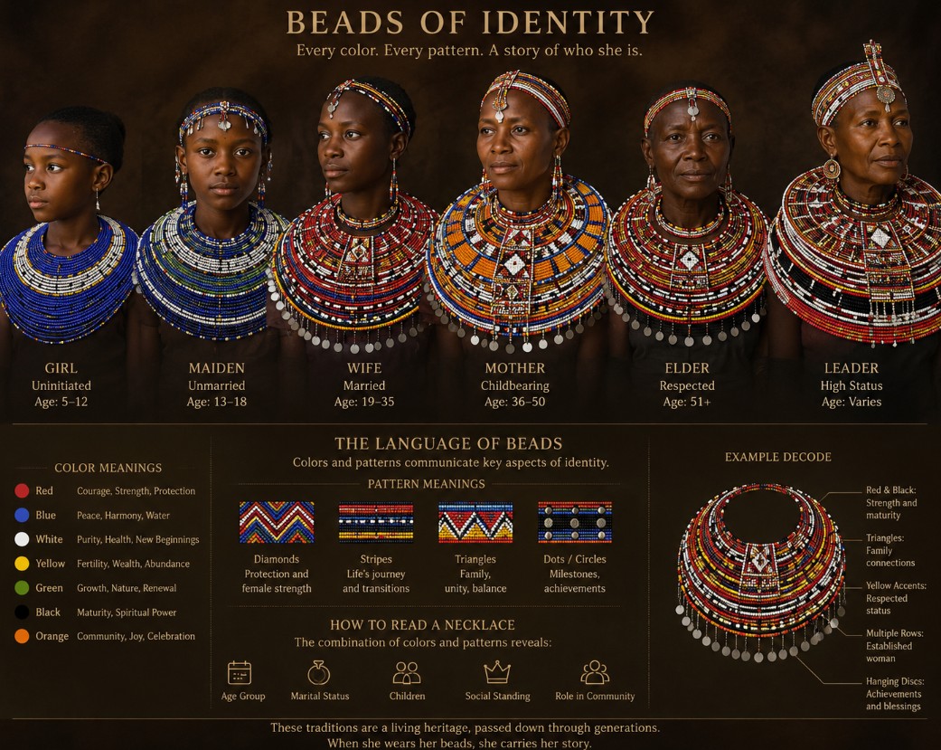 Elaborate beaded necklaces