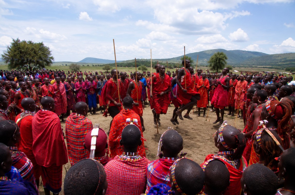 A Maasai community gathering