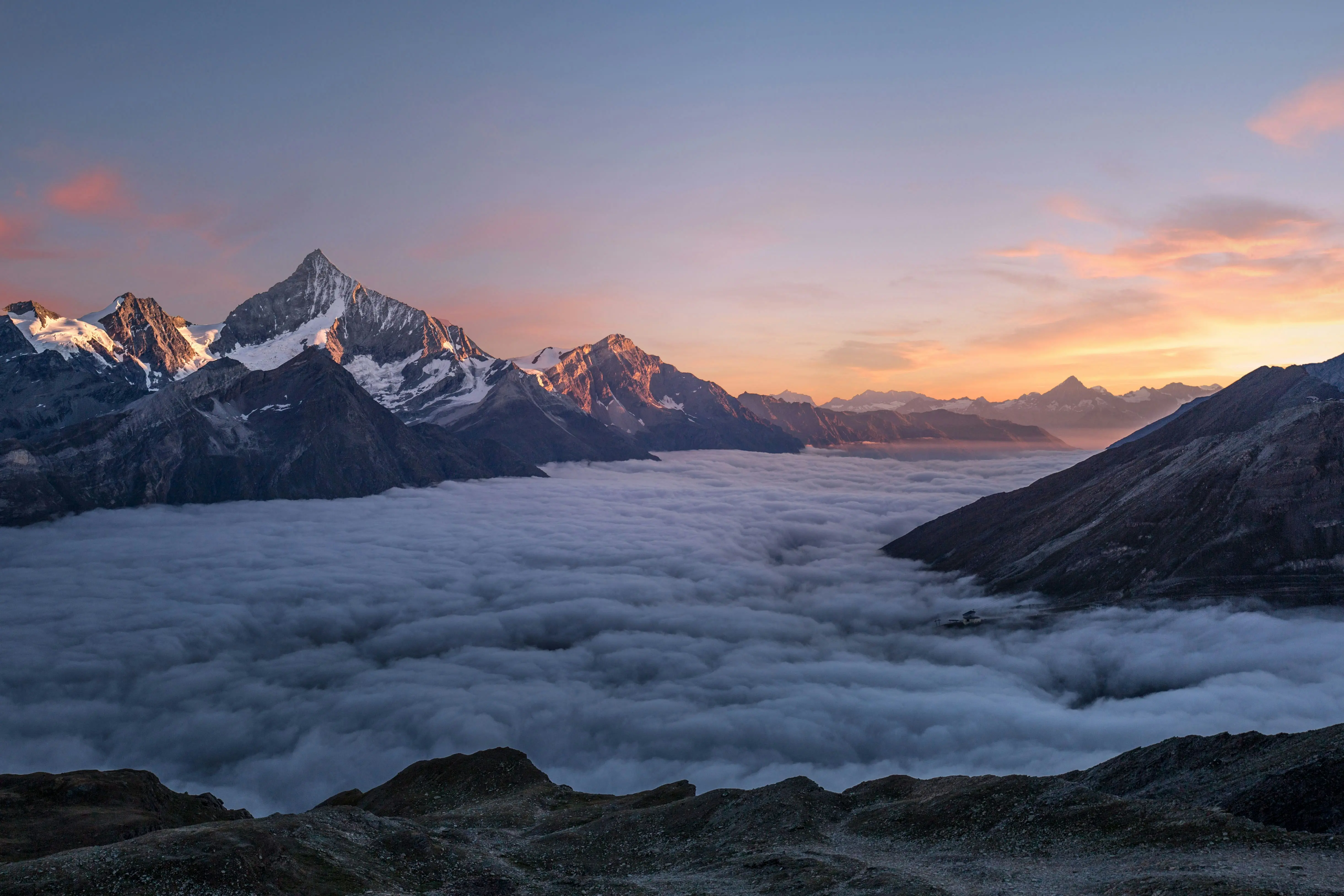 Dramatic mountain landscape signature collection